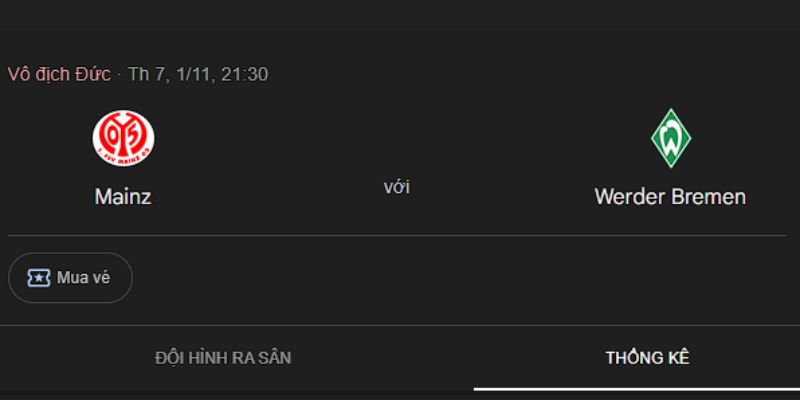 Mainz 05 vs Werder Bremen gặp nhau gần nhất thì kết quả ra sao?
